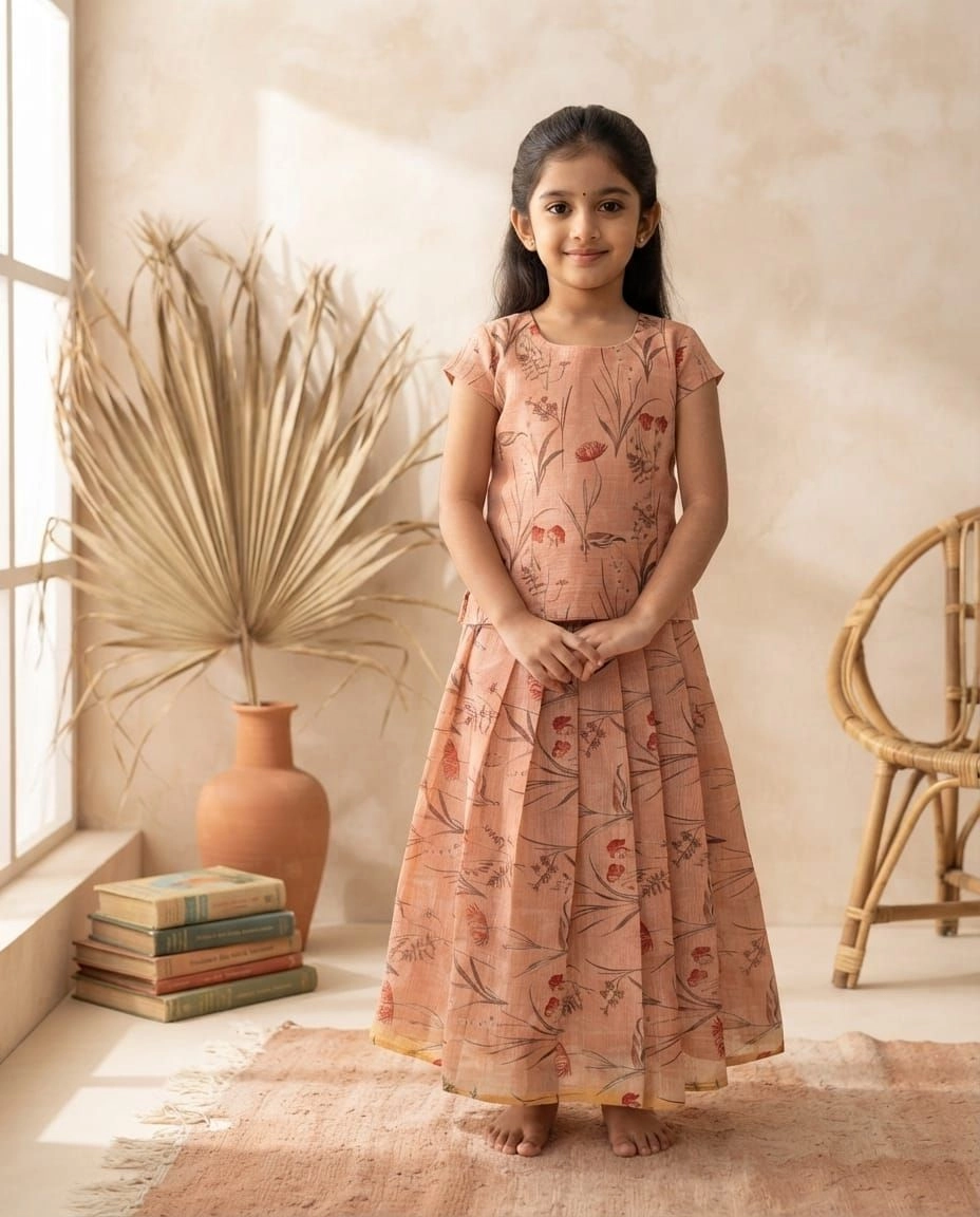 ORGANZA DIGITAL PRINT TOP WITH SKIRT
