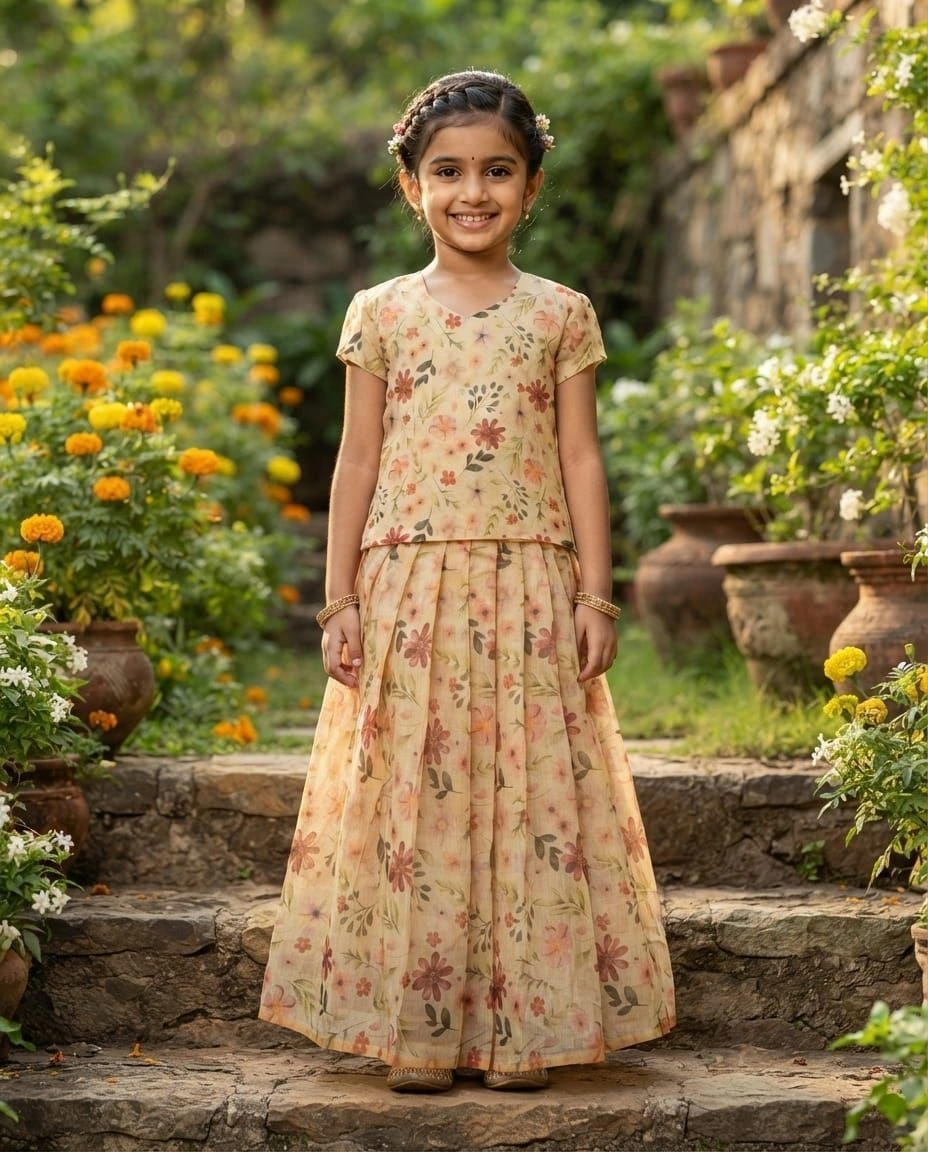 ORGANZA DIGITAL PRINT TOP WITH SKIRT 1
