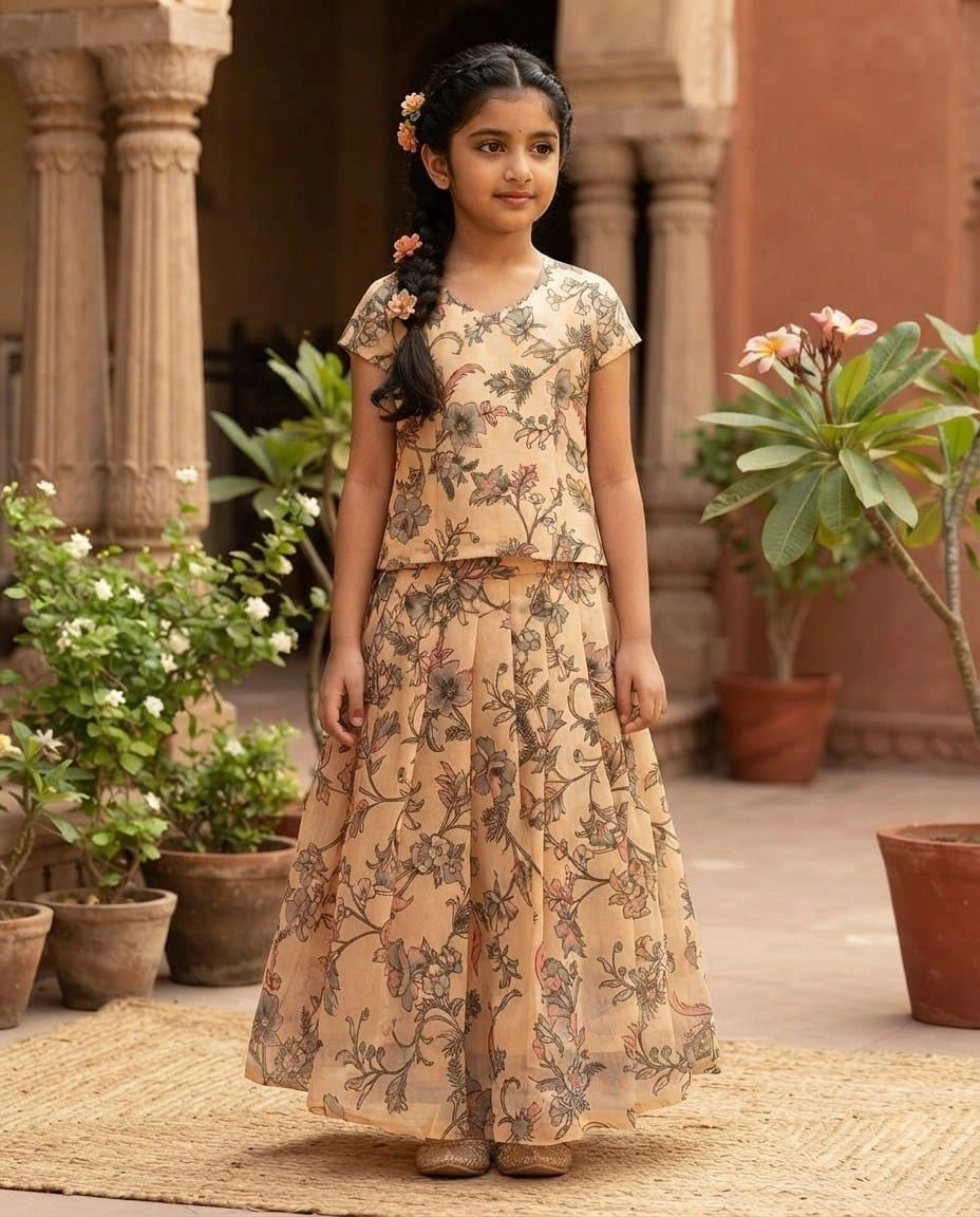 ORGANZA DIGITAL PRINT TOP WITH SKIRT 1