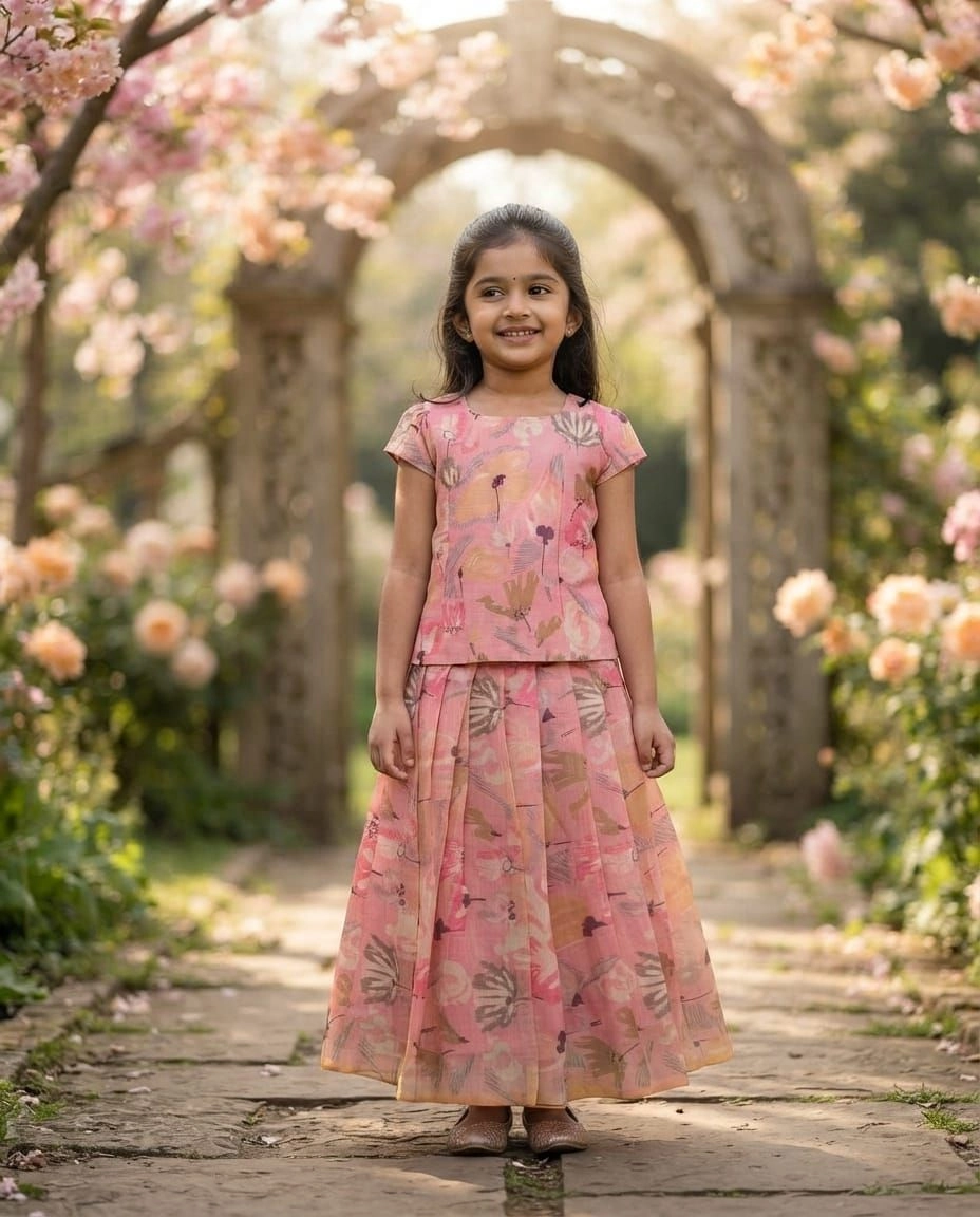 ORGANZA DIGITAL PRINT TOP WITH SKIRT 1