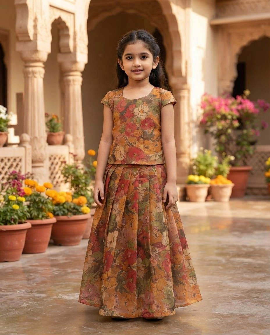 ORGANZA DIGITAL PRINT TOP AND SKIRT 1