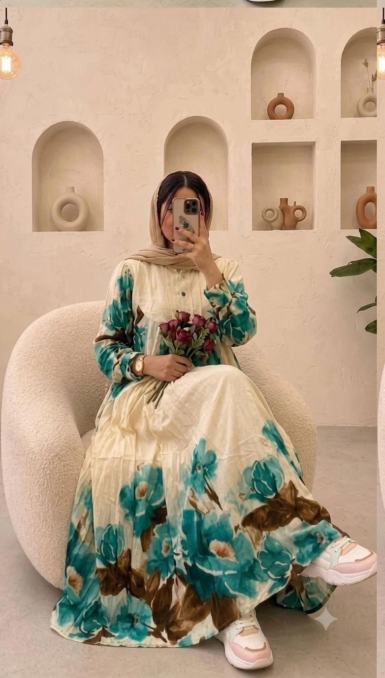 IMPORTED FLORAL GOWN