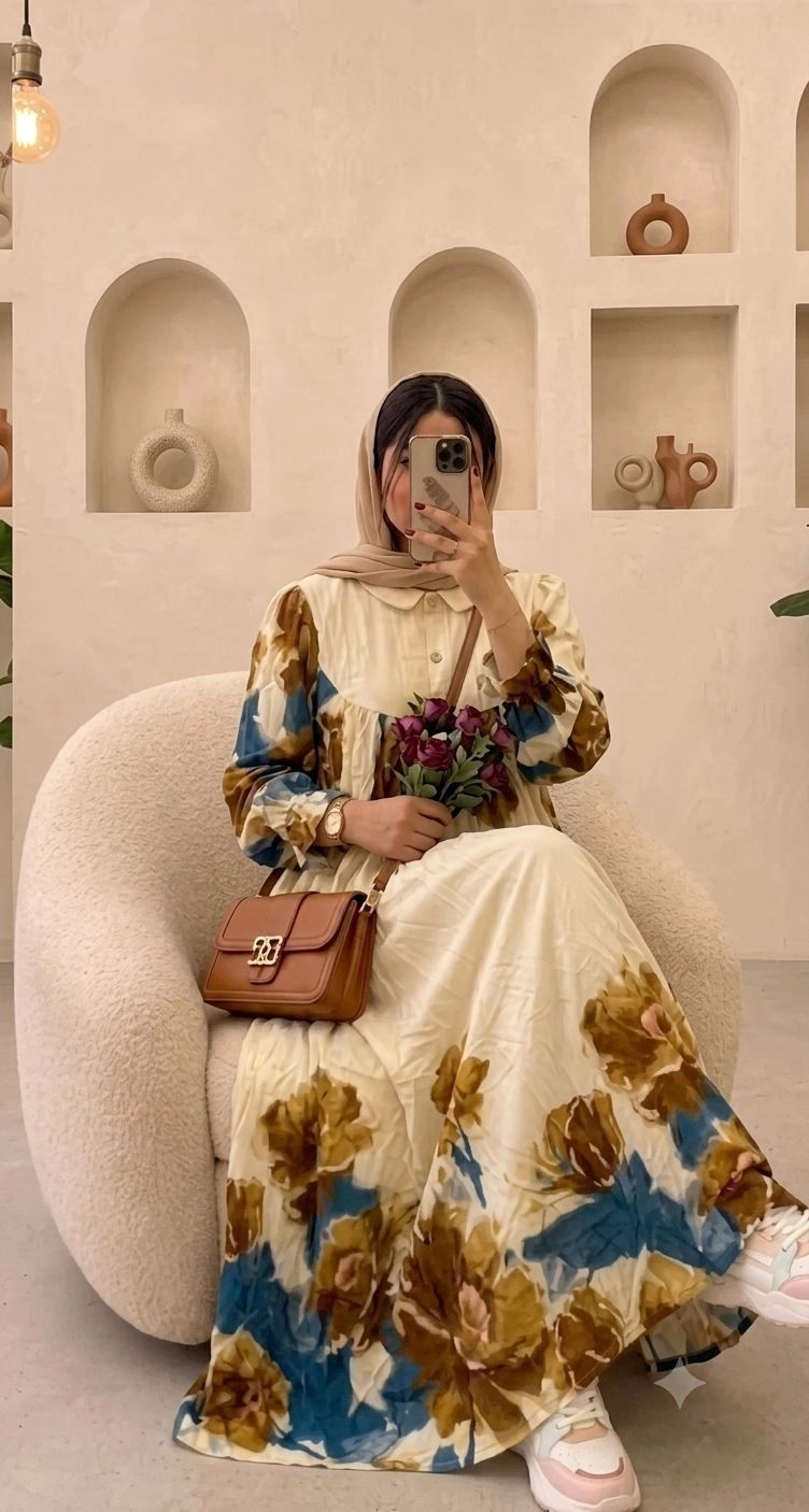 IMPORTED FLORAL GOWN