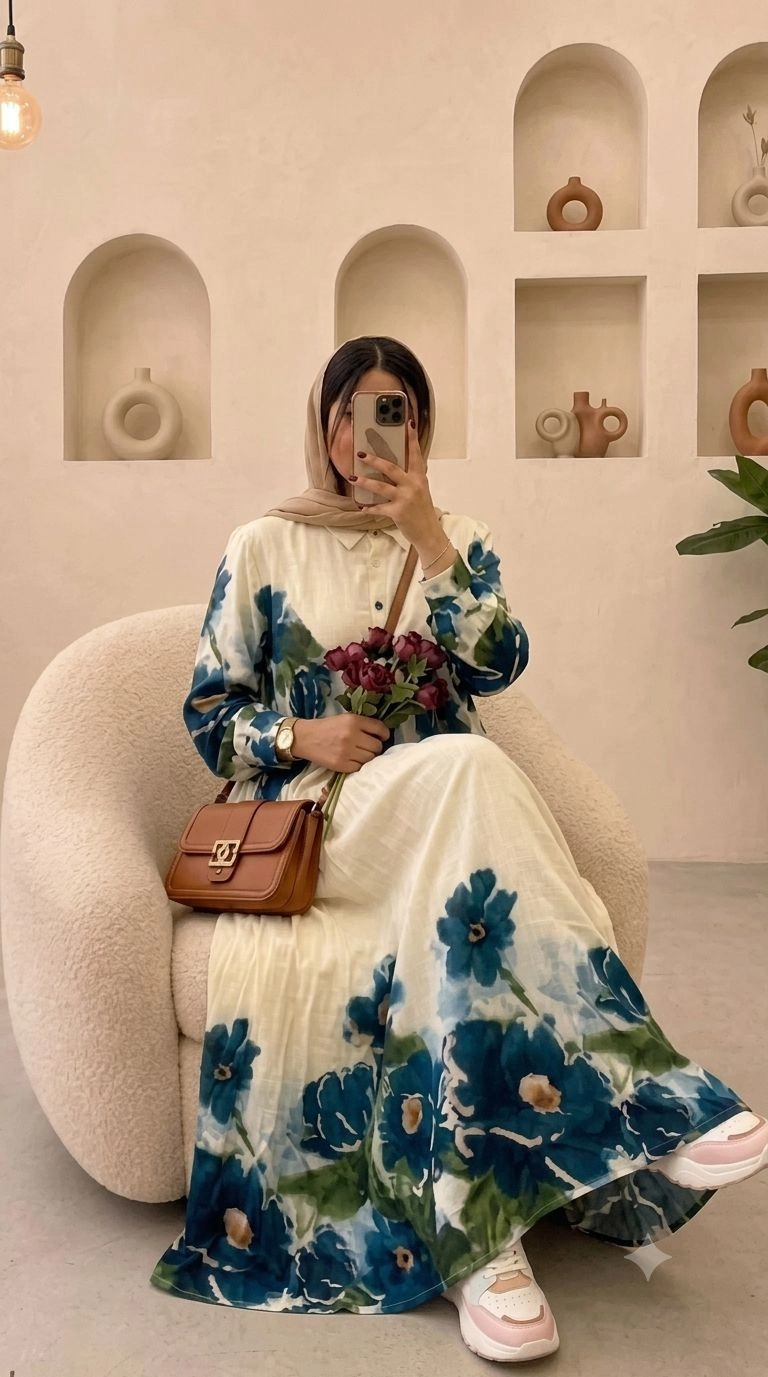 IMPORTED FLORAL GOWN