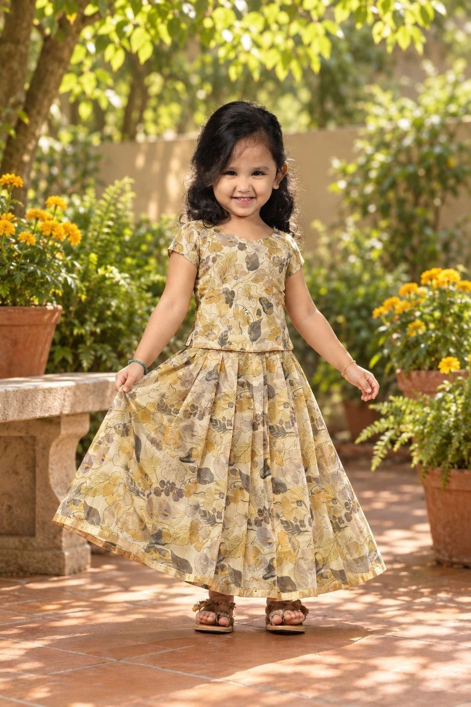 Golden Meadow Organza Set