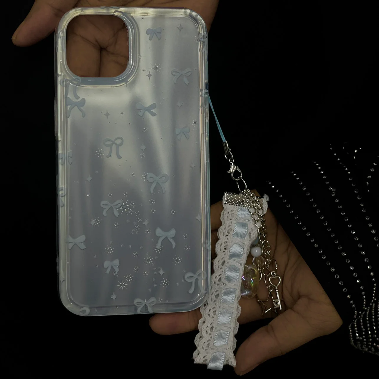 Blue bow glossy case 2