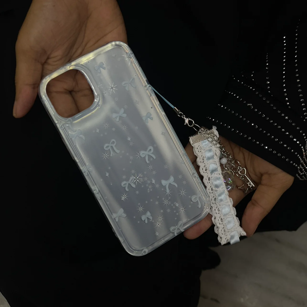 Blue bow glossy case 3