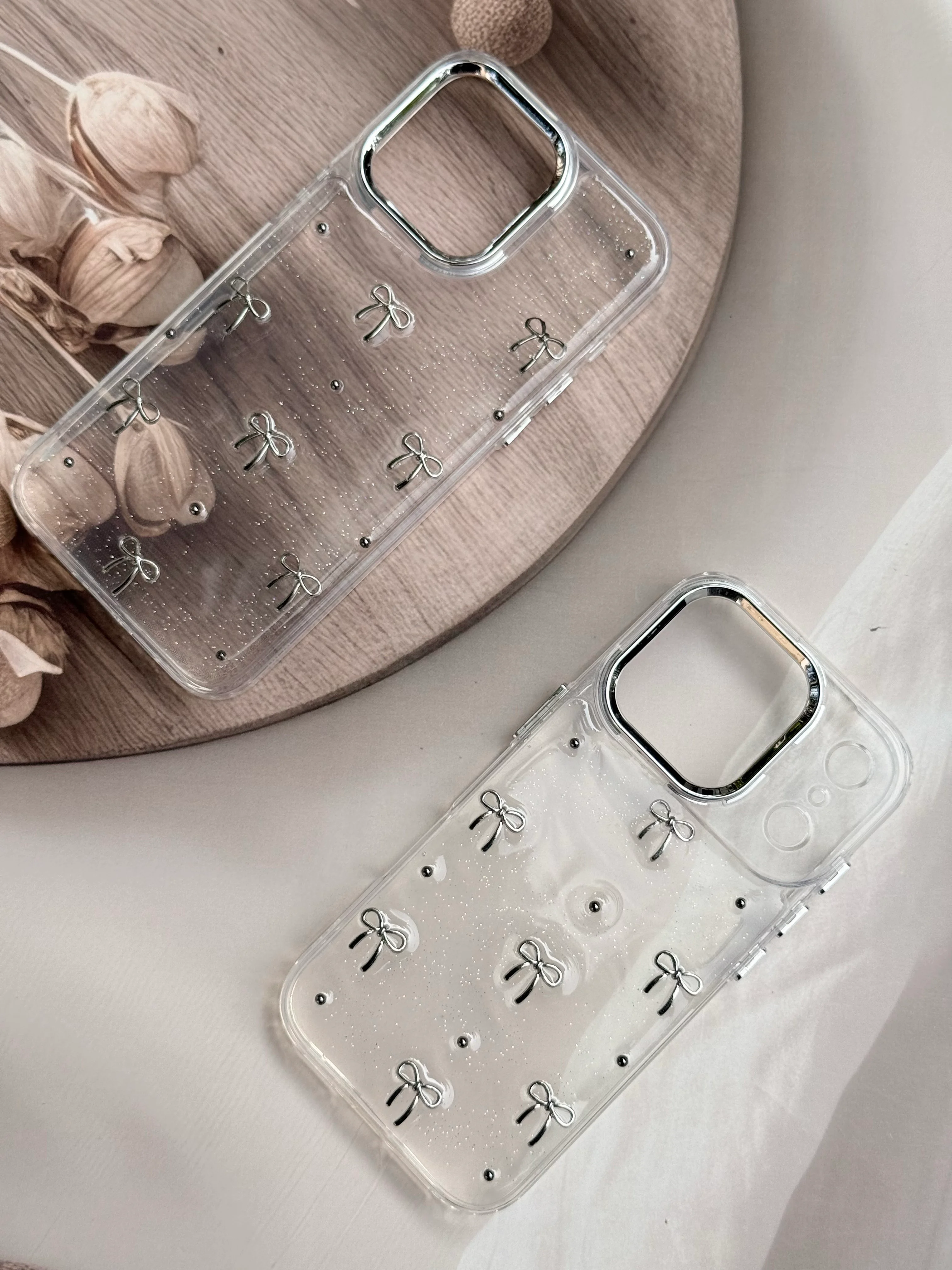 Pearl bowknot case🤍 3