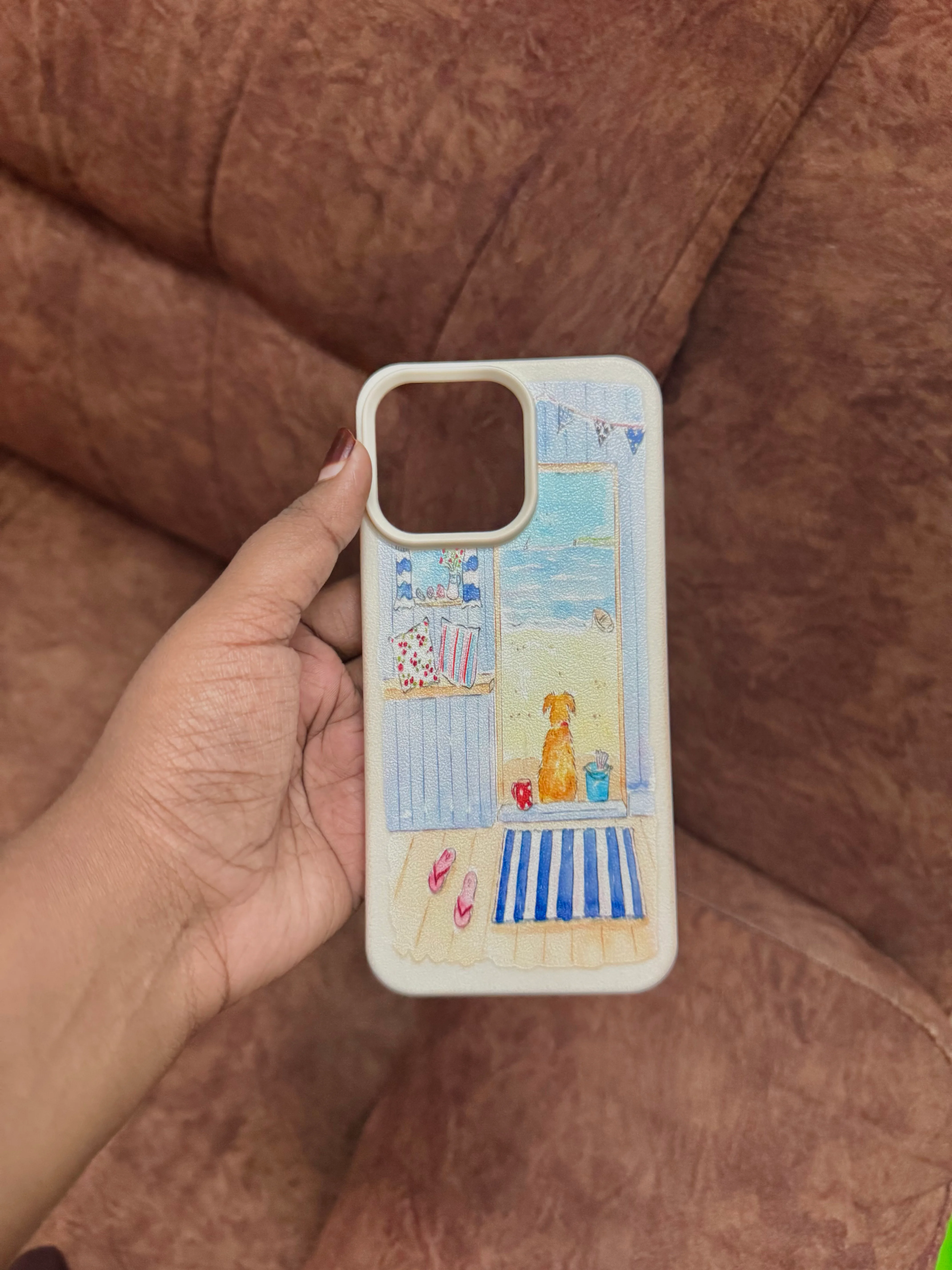 Refreshing  summer ocean Dog pattern case🐶