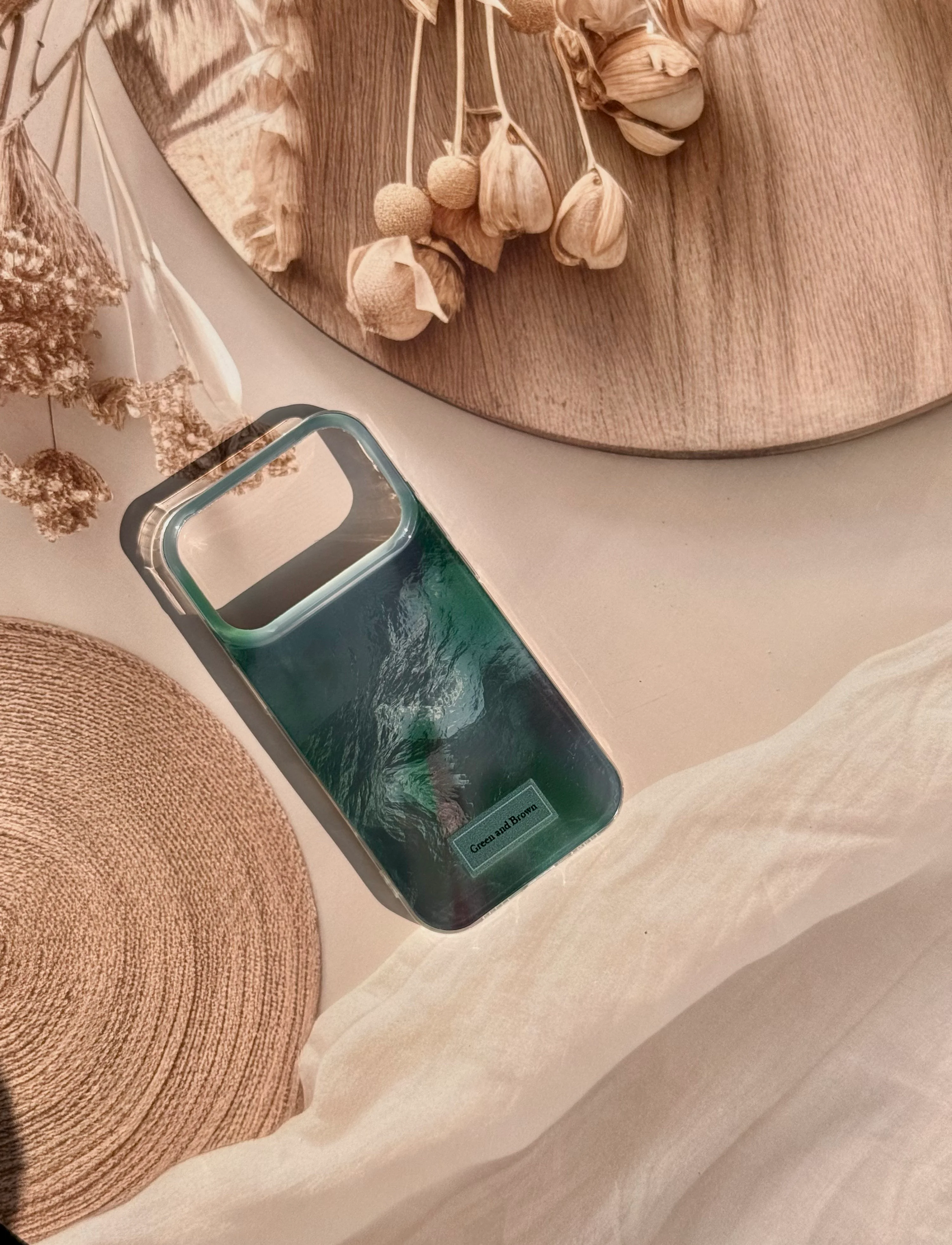 Moss Green pleated case💚 3