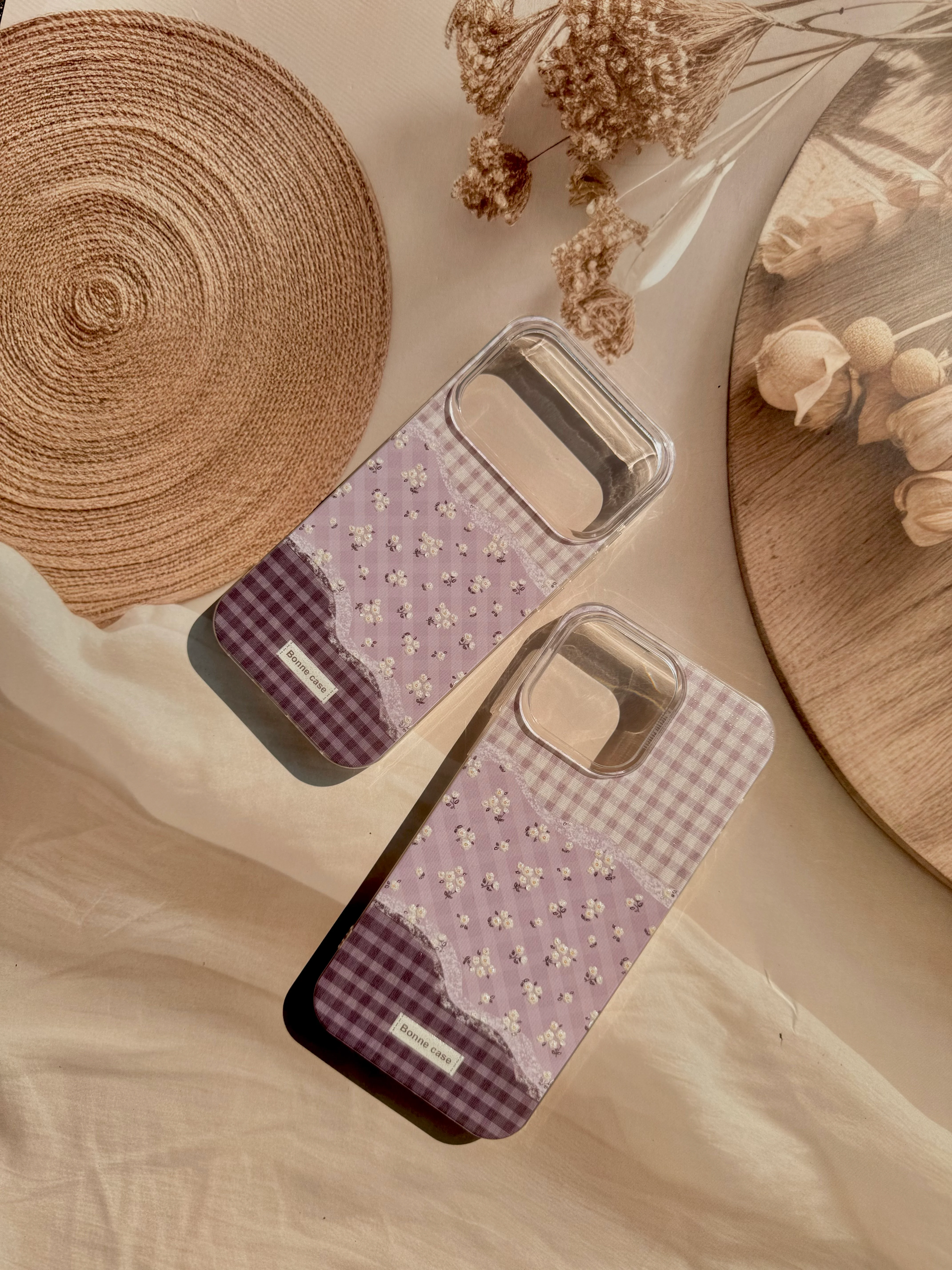 Vintage purple patch work floral case✨💜 3