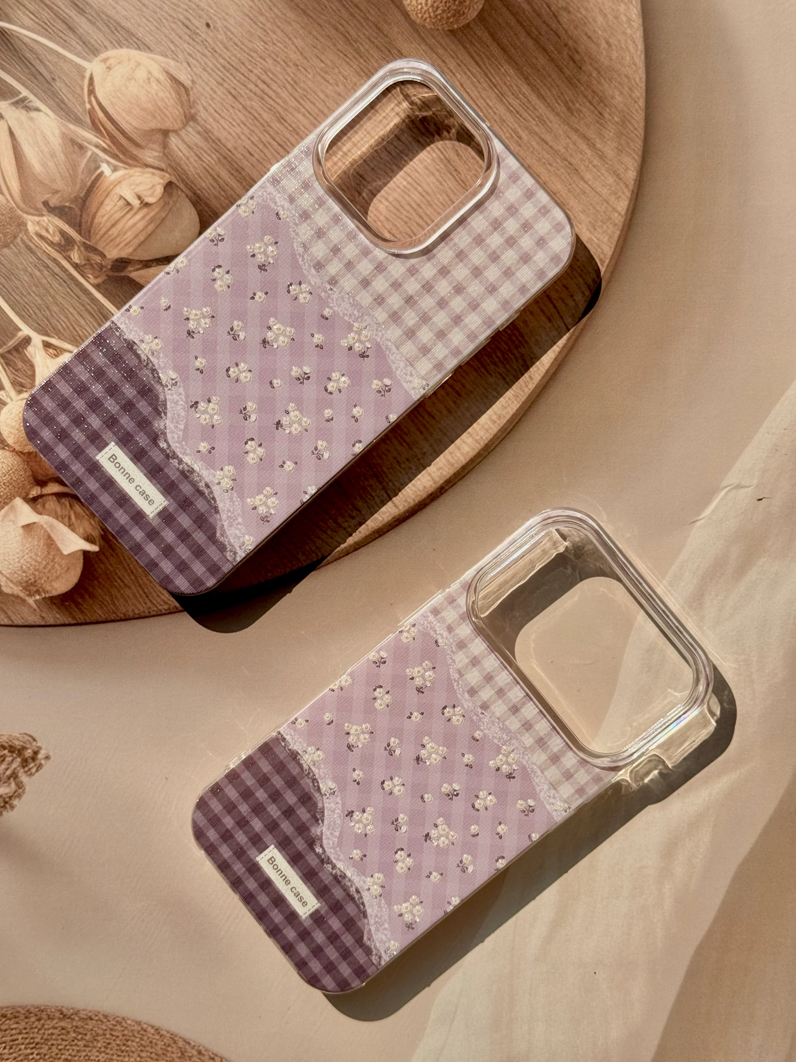 Vintage purple patch work floral case✨💜