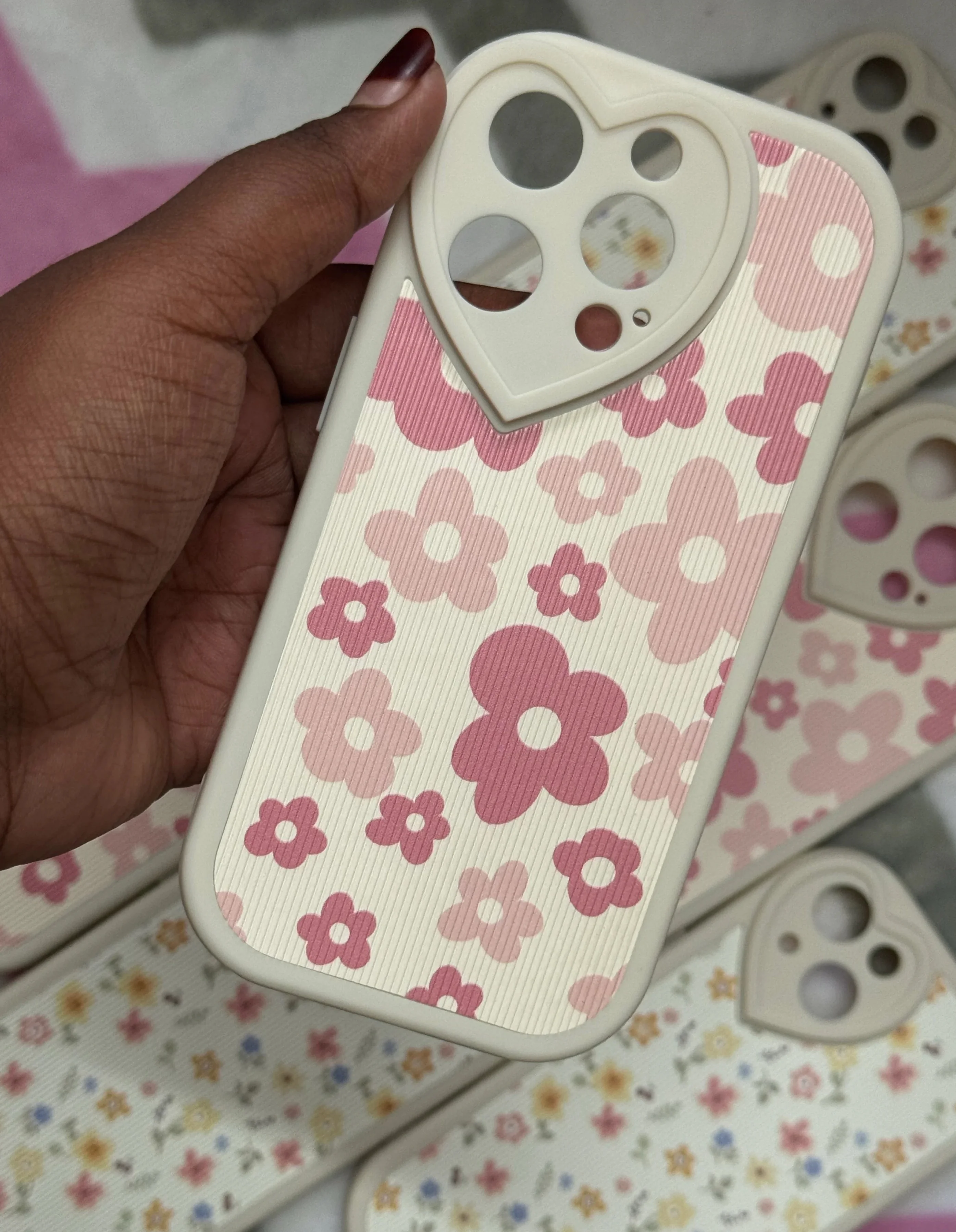 Pink flower case💗 2