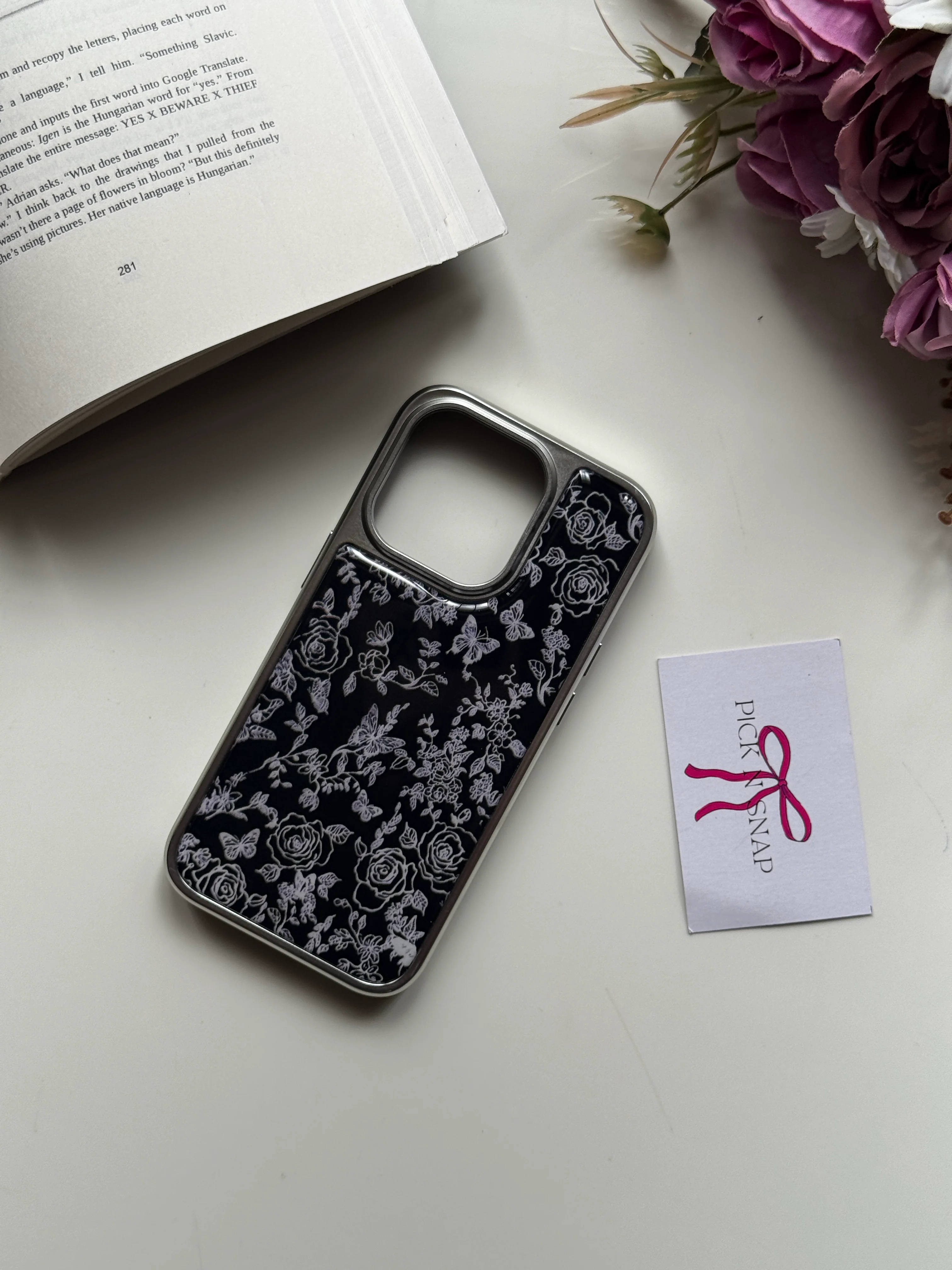 Premium electroplated case floral 3