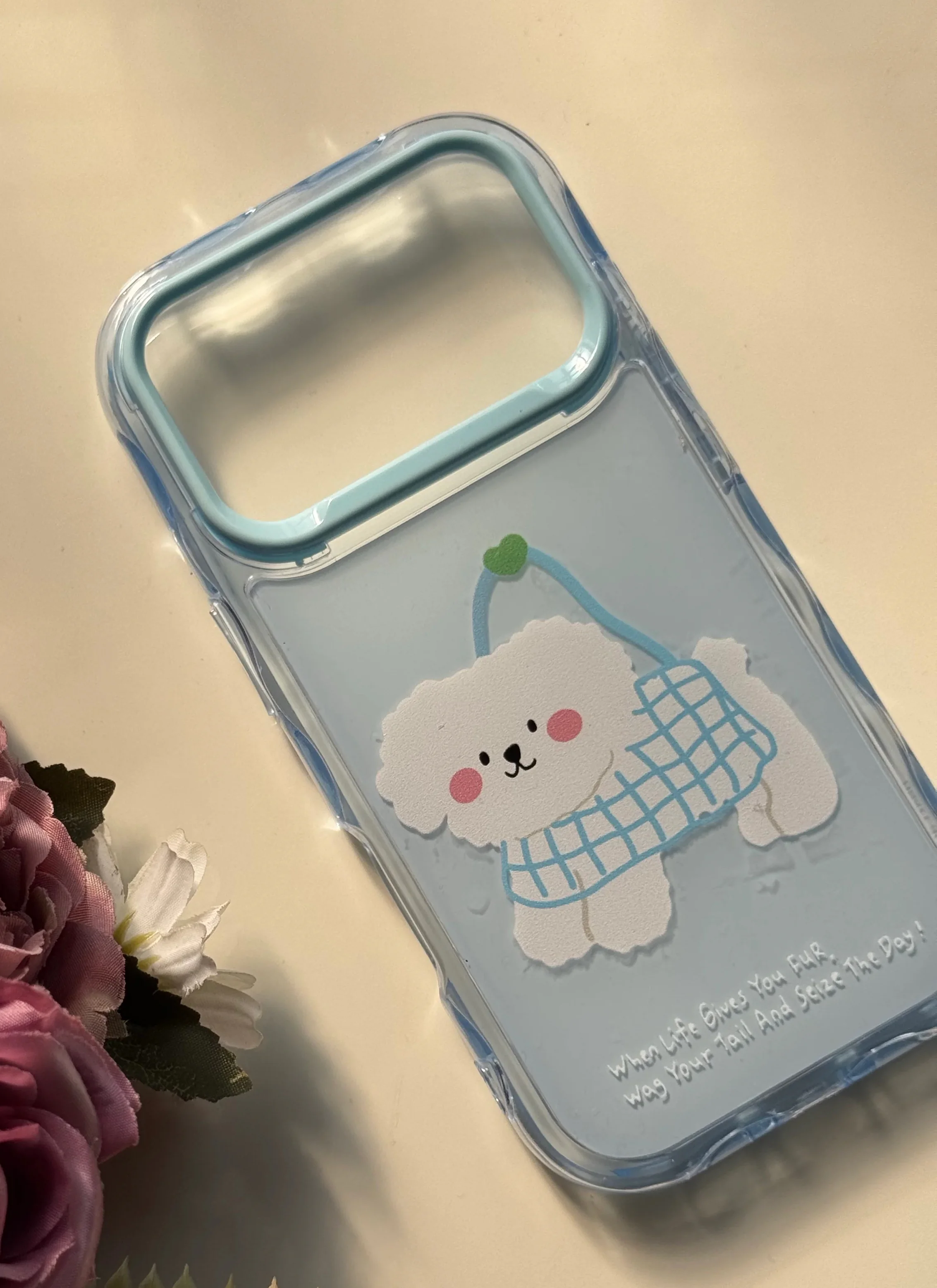 Cute grid puppy case 3