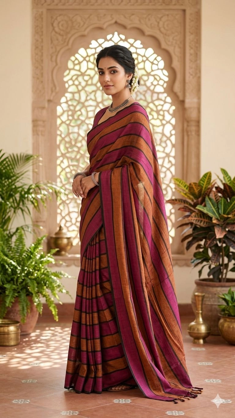 Dhara Mul Cotton Saree