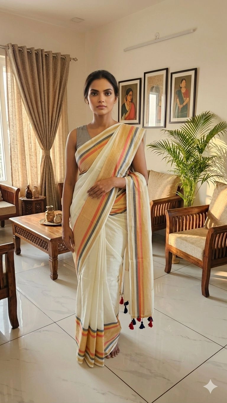 Traditional Mul Cotton Saree