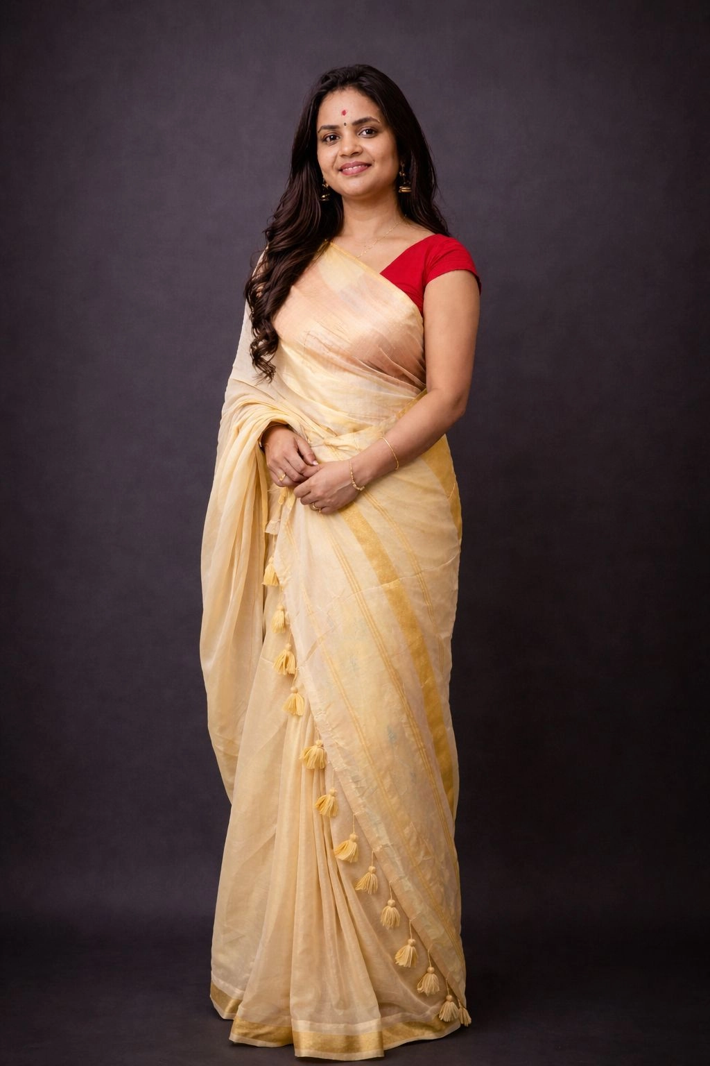 Premium linen Tissue Saree