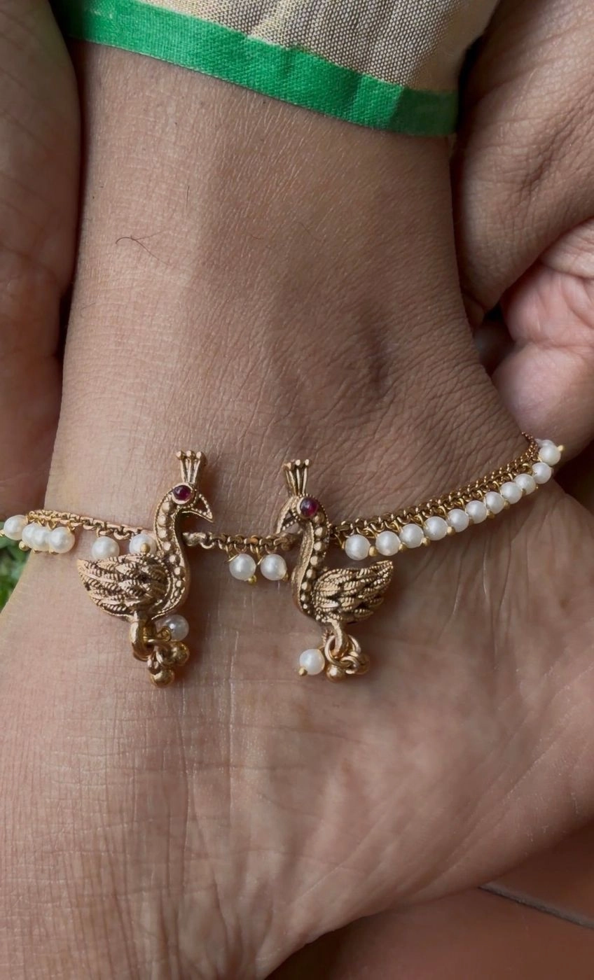 Mayura Pearl Anklets