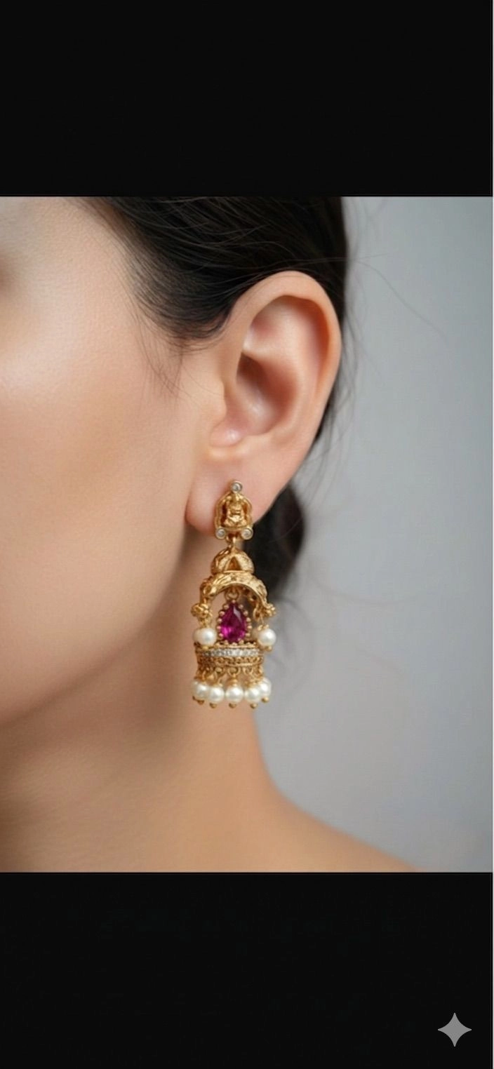 Arc Jhumka - Pink 1