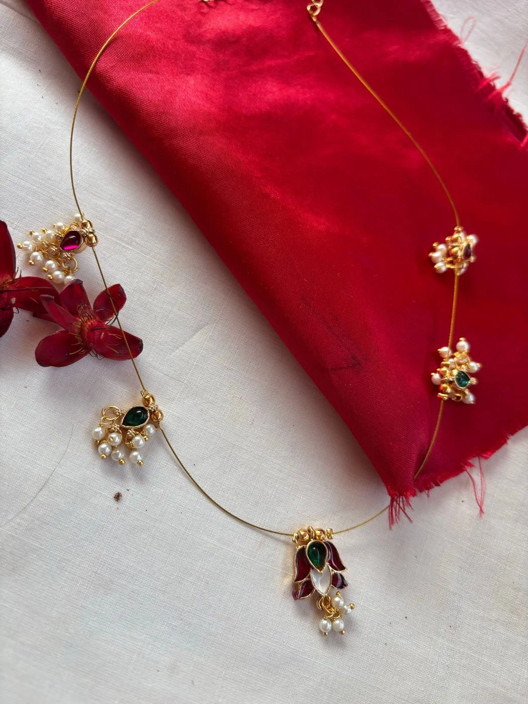 Invisible Chain with Kundan Pendant 2