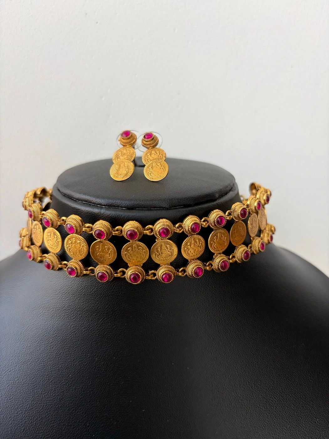 Kumkuma Ruby Coin Chocker 1