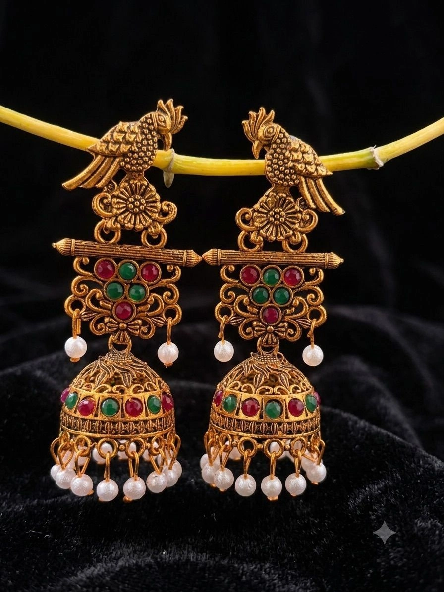 Parrot Jhumka 1