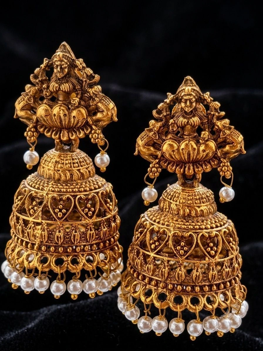 Antique Rajarajeshwari Jhumkas