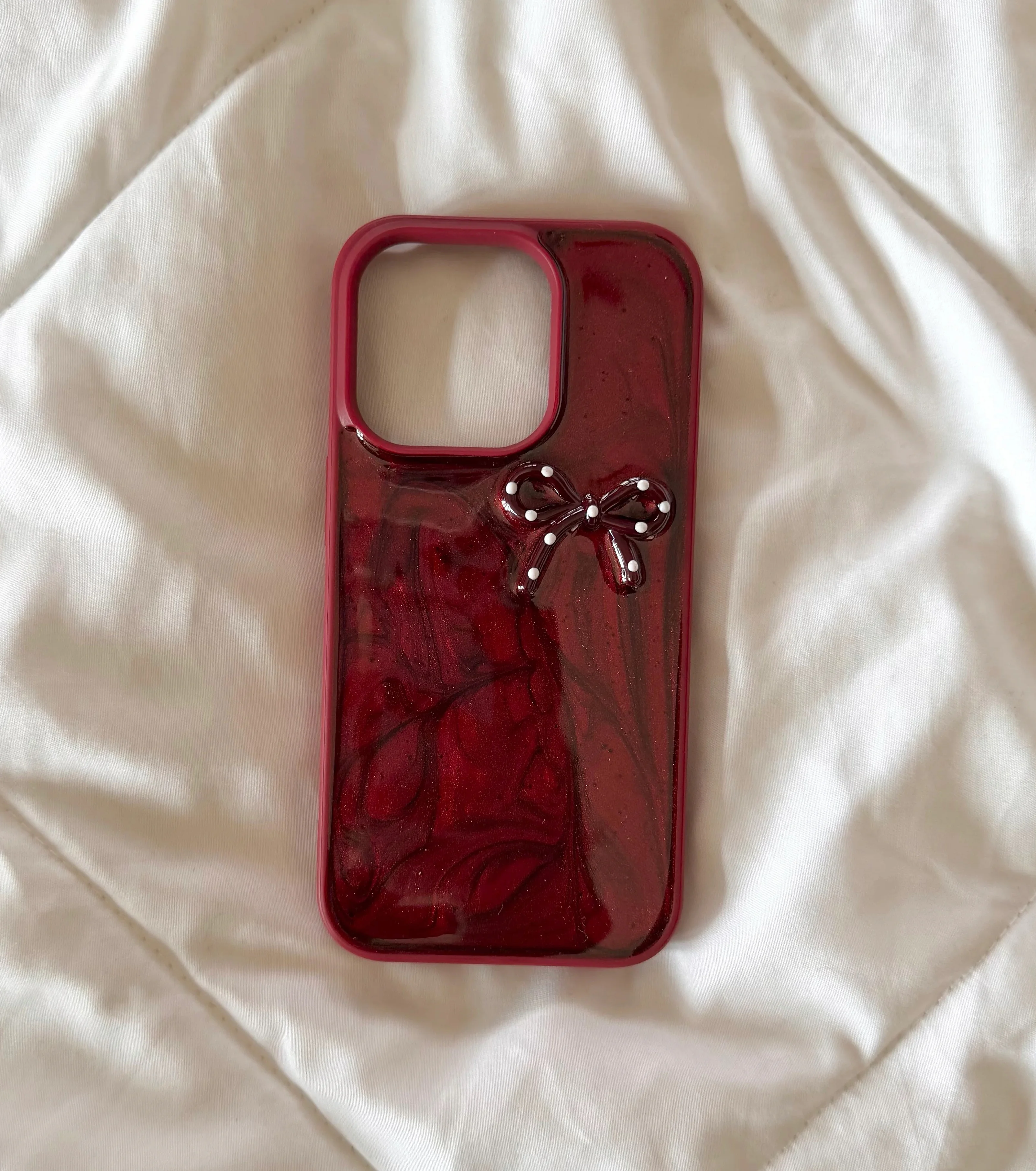 Cherry red bow case