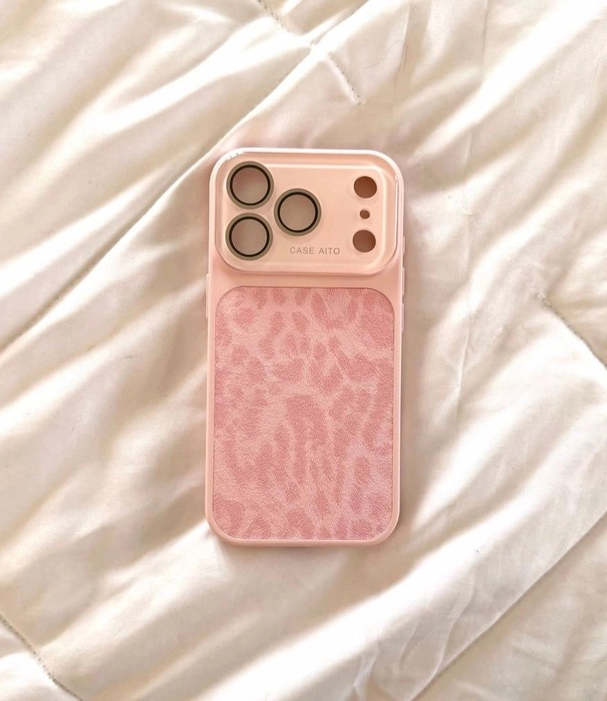 Elegant pink leapord printed case 1