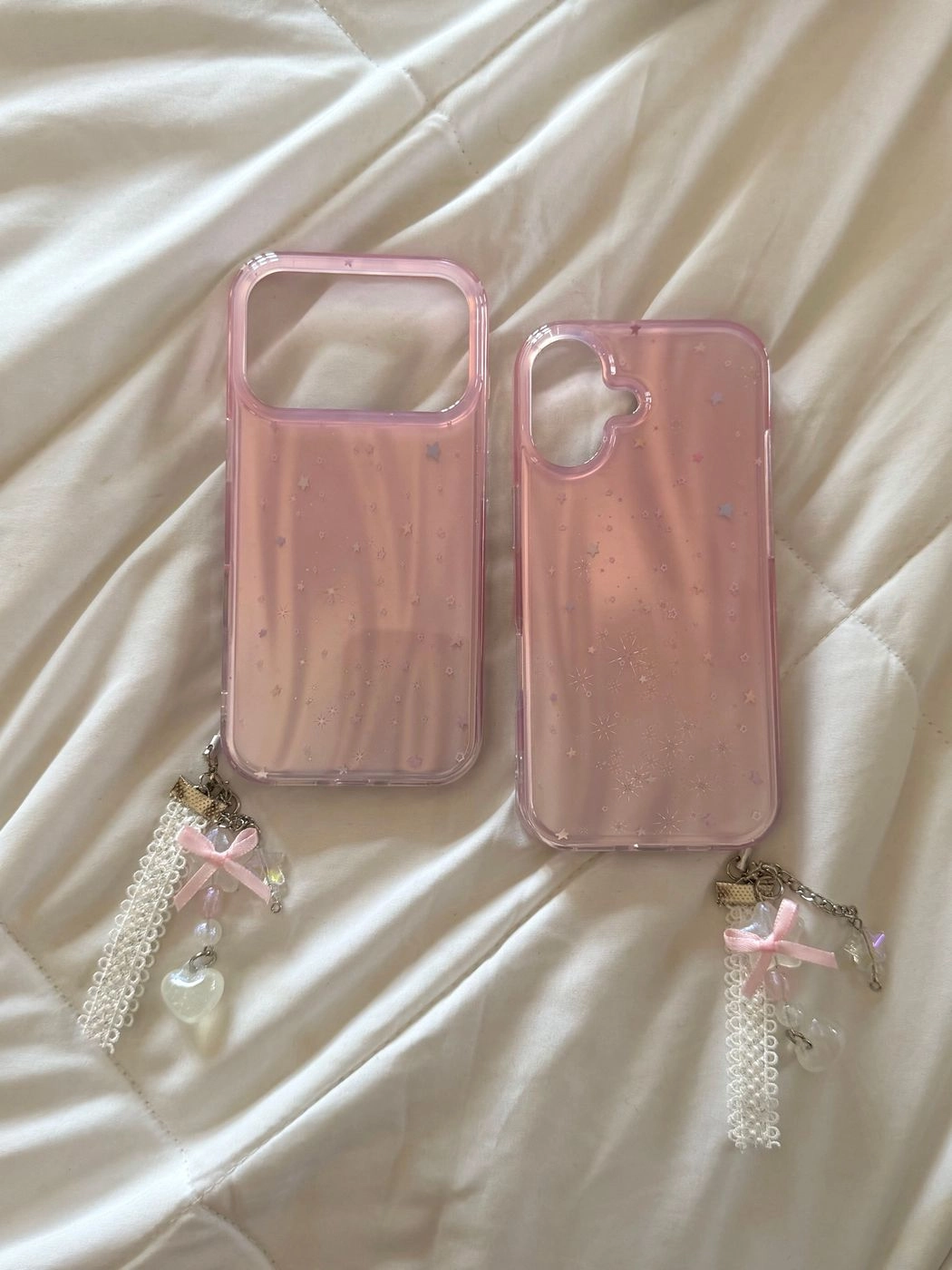 Pastel stardust case with lace charm 2