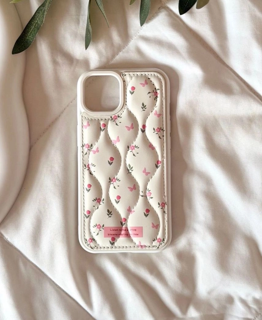 Soft floral cushion case (white) 1