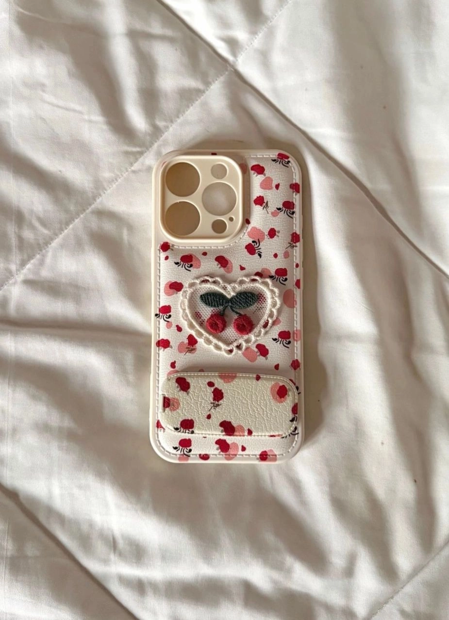 Cherry Phone case with stand & Mirror