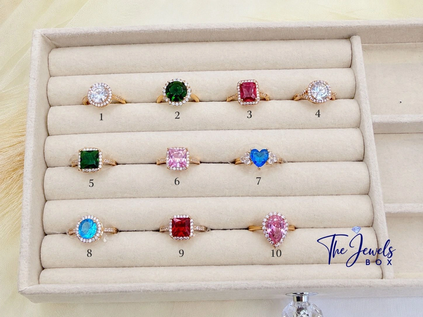 Colourfull Stone Rings(Adjustable)