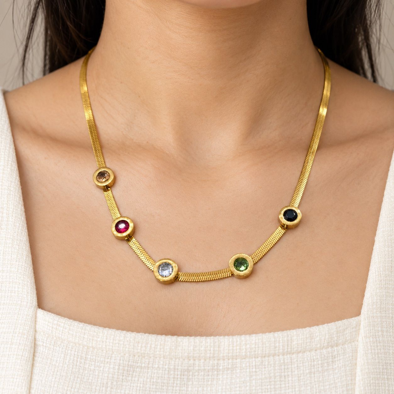 CHARMS SNAKE CHAIN NECKLACE 1