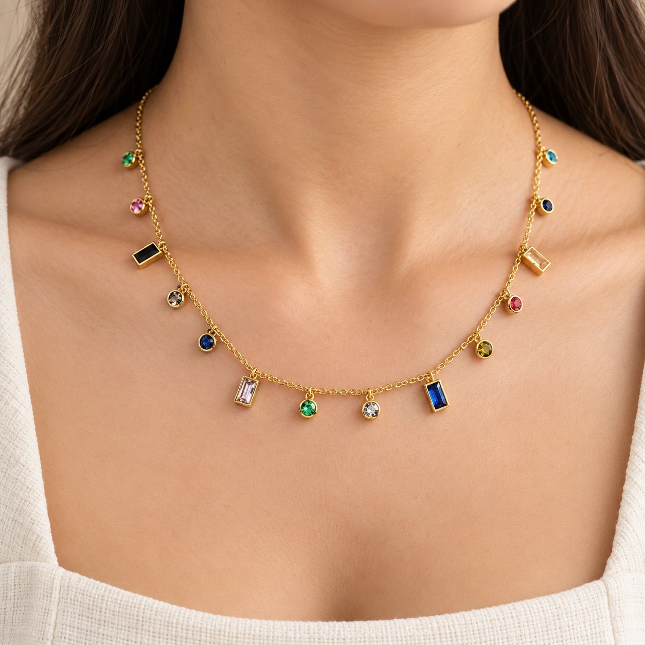 RAINBOW CHARM NECKLACE 1