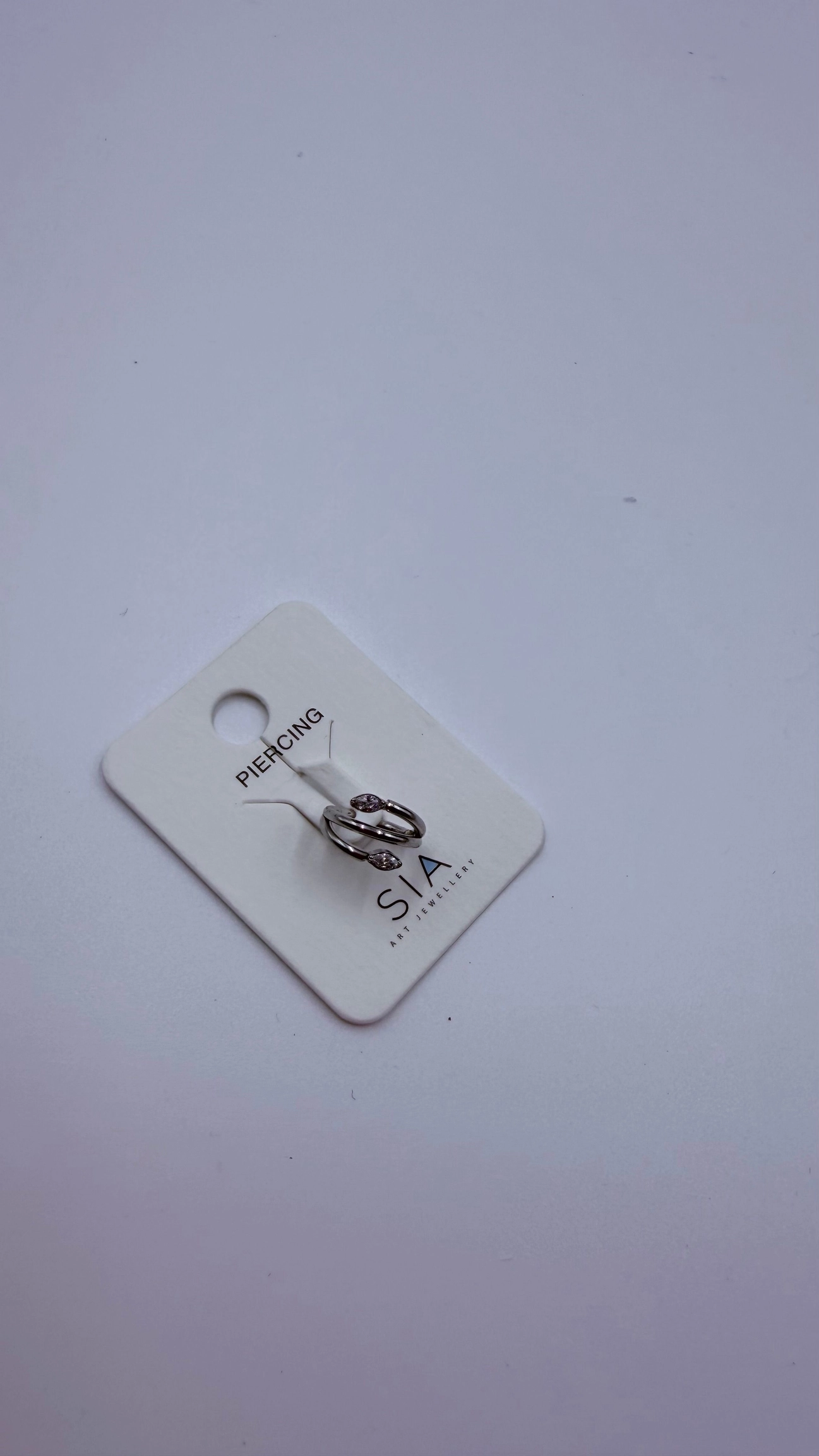 Silver stone nose rings 1