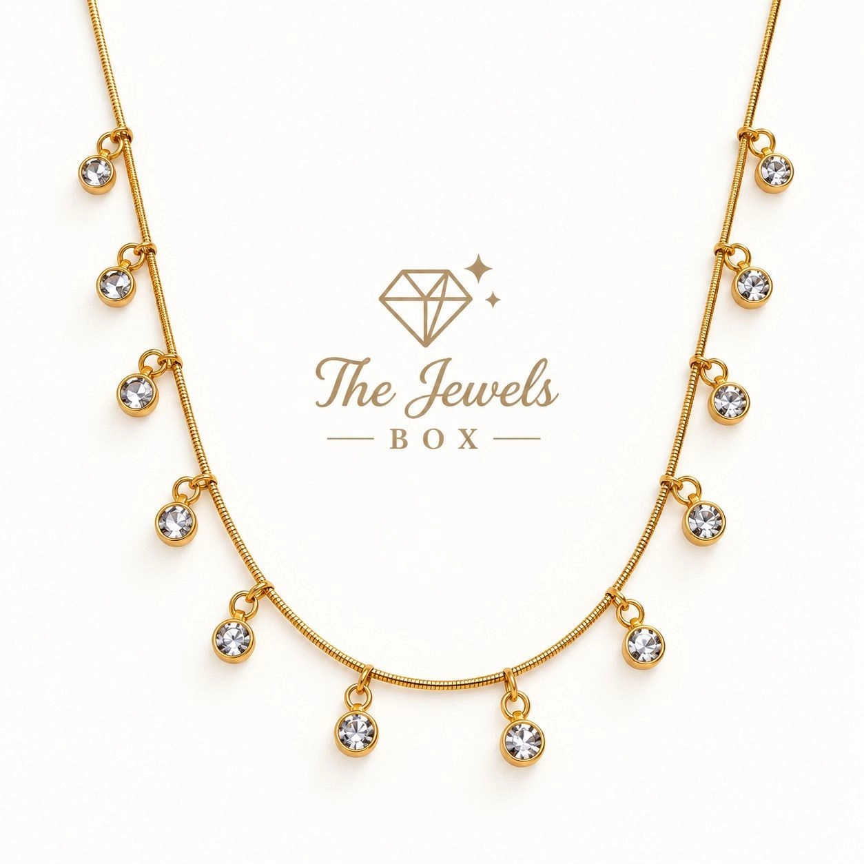 SPARKLING STONE CHARM NECKLACE 2