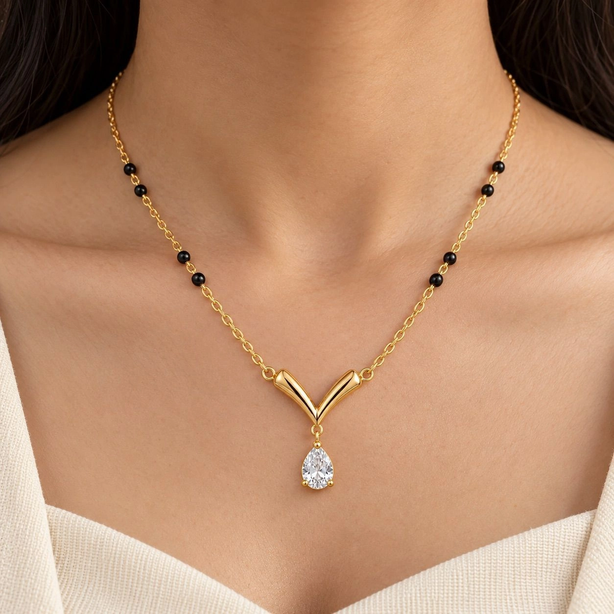 v Shaped Mangalsutra 1