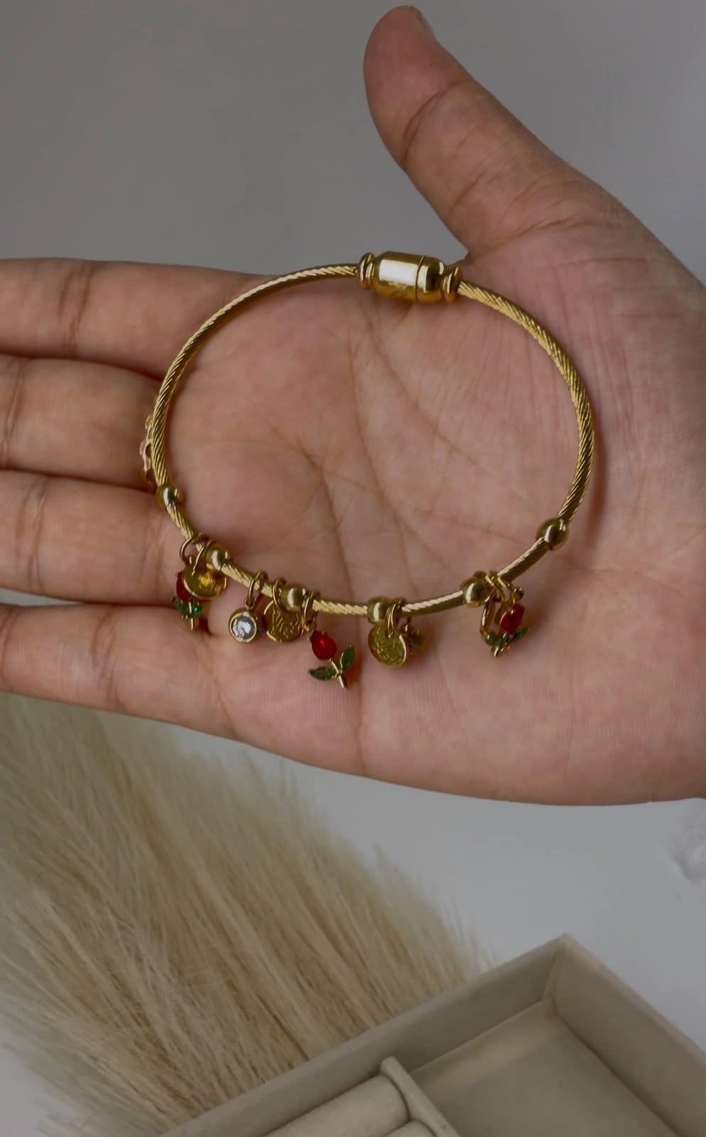 Floral bangle (2.4 regular size) 2