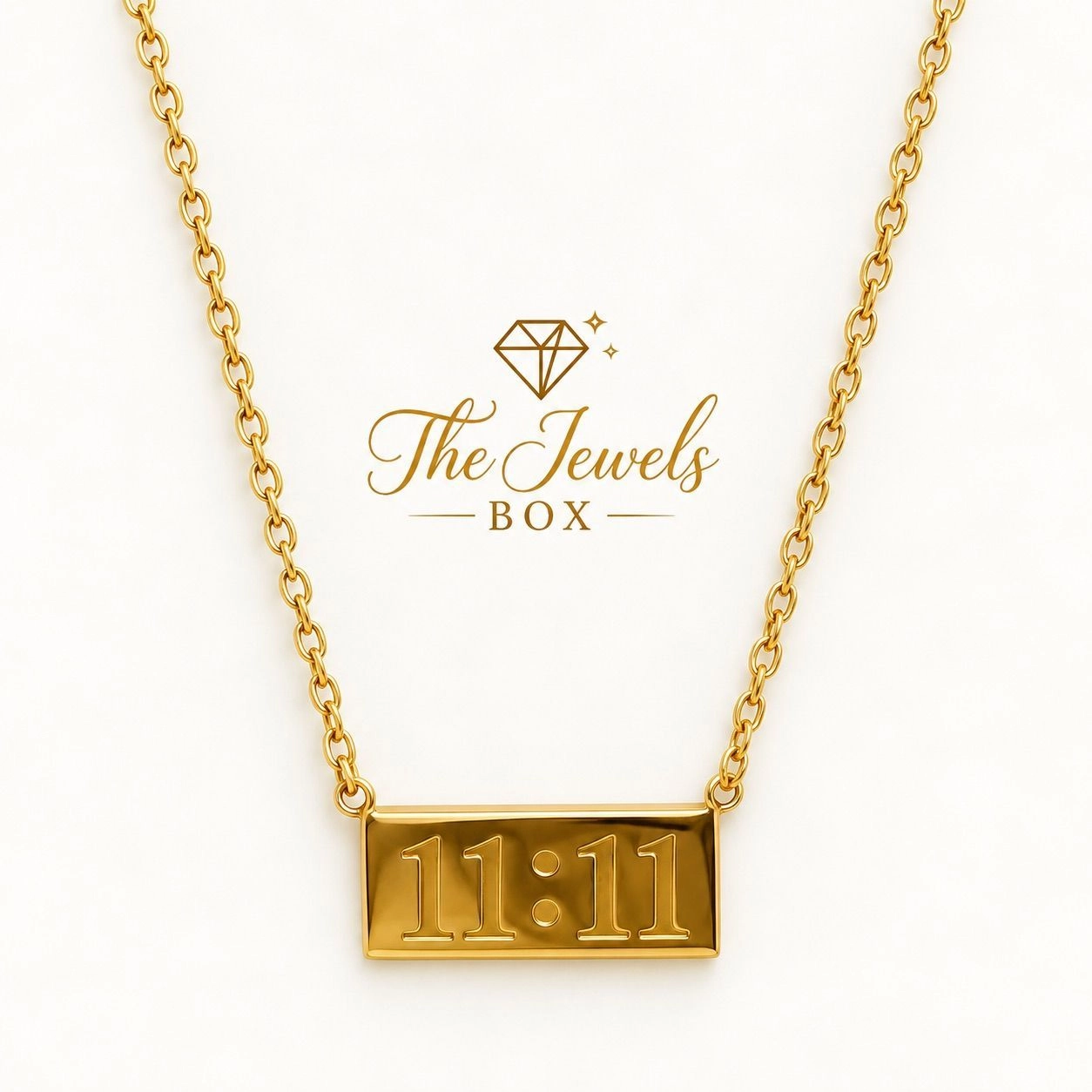 11:11 ANGEL NUMBER STEEL BAR NECKLACE 2