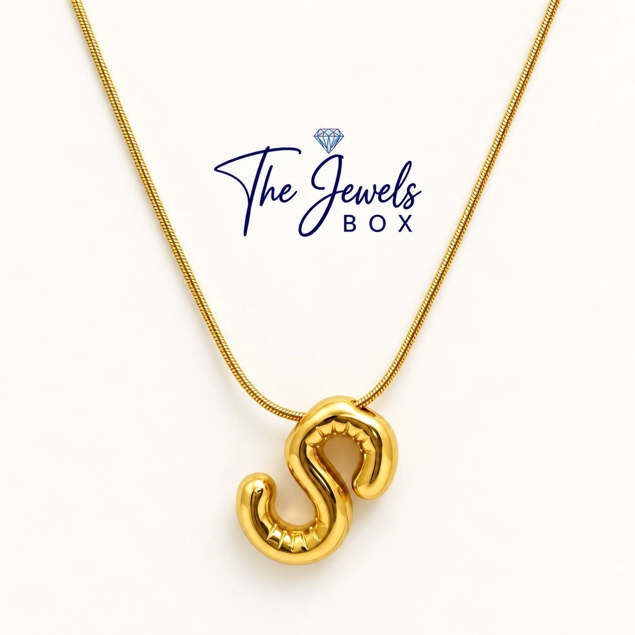 LETTER S PENDANT NECKLACE 2