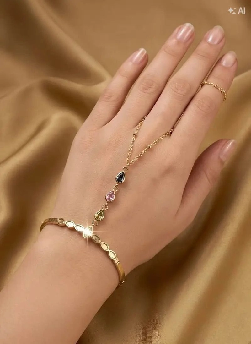 Celestial Gemstone Handchain