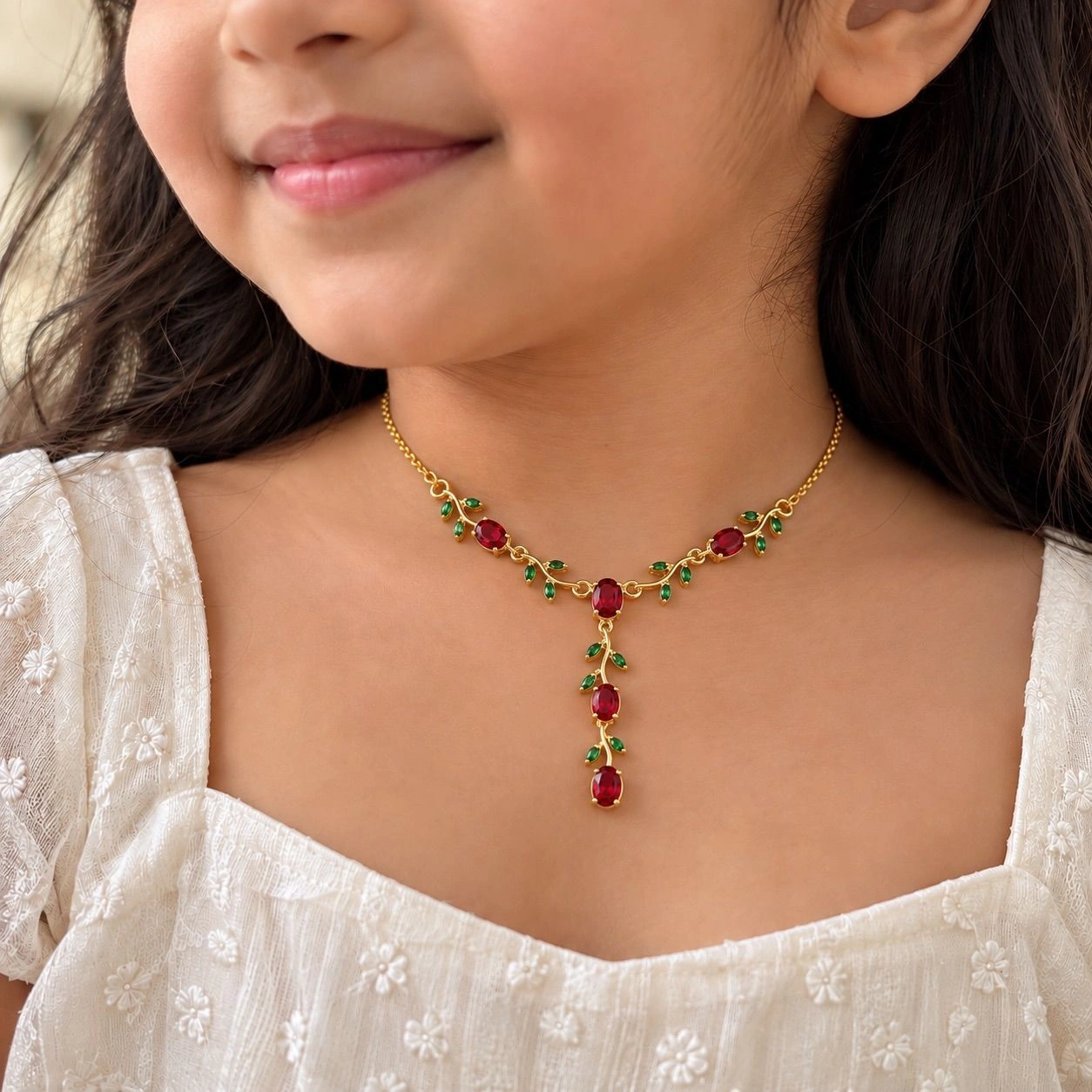 RUBY VINE Y NECKLACE