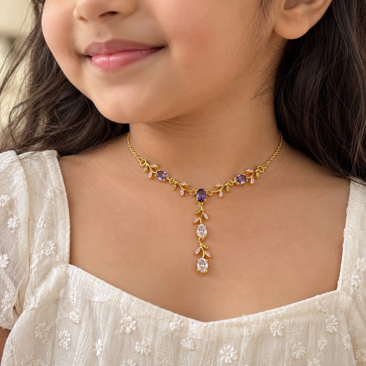 PURPLE VINE Y NECKLACE