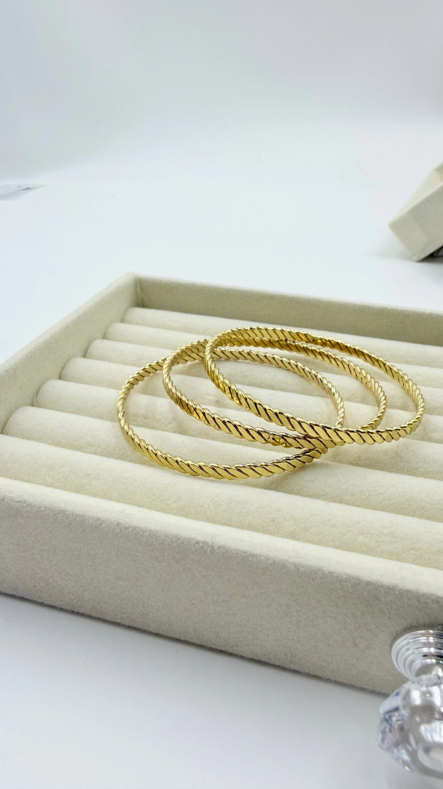 GOLD LEAF TWIST BANGLE 3 PC 2