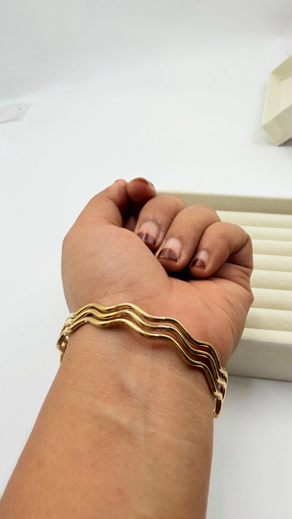 WAVY LUX GOLD BANGLE 3 PC 1