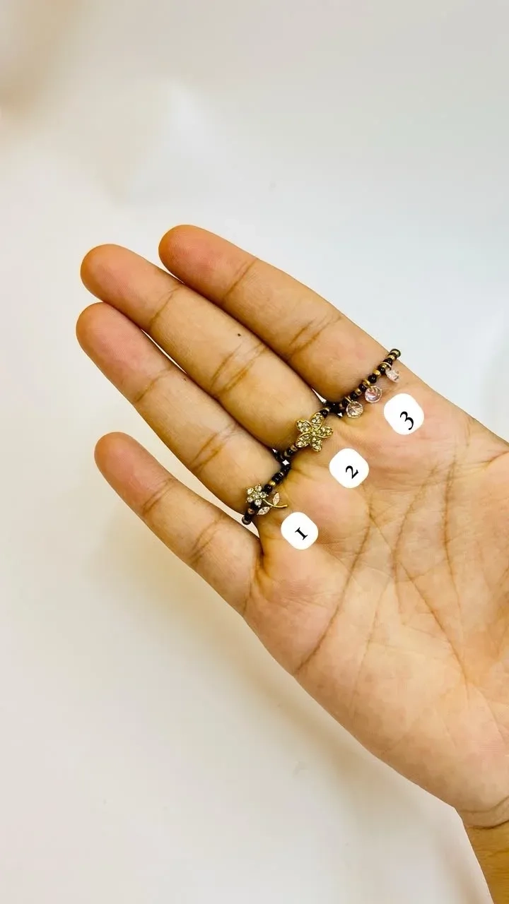 MANGALSUTRA FLEXIBLE RINGS (adjustable)