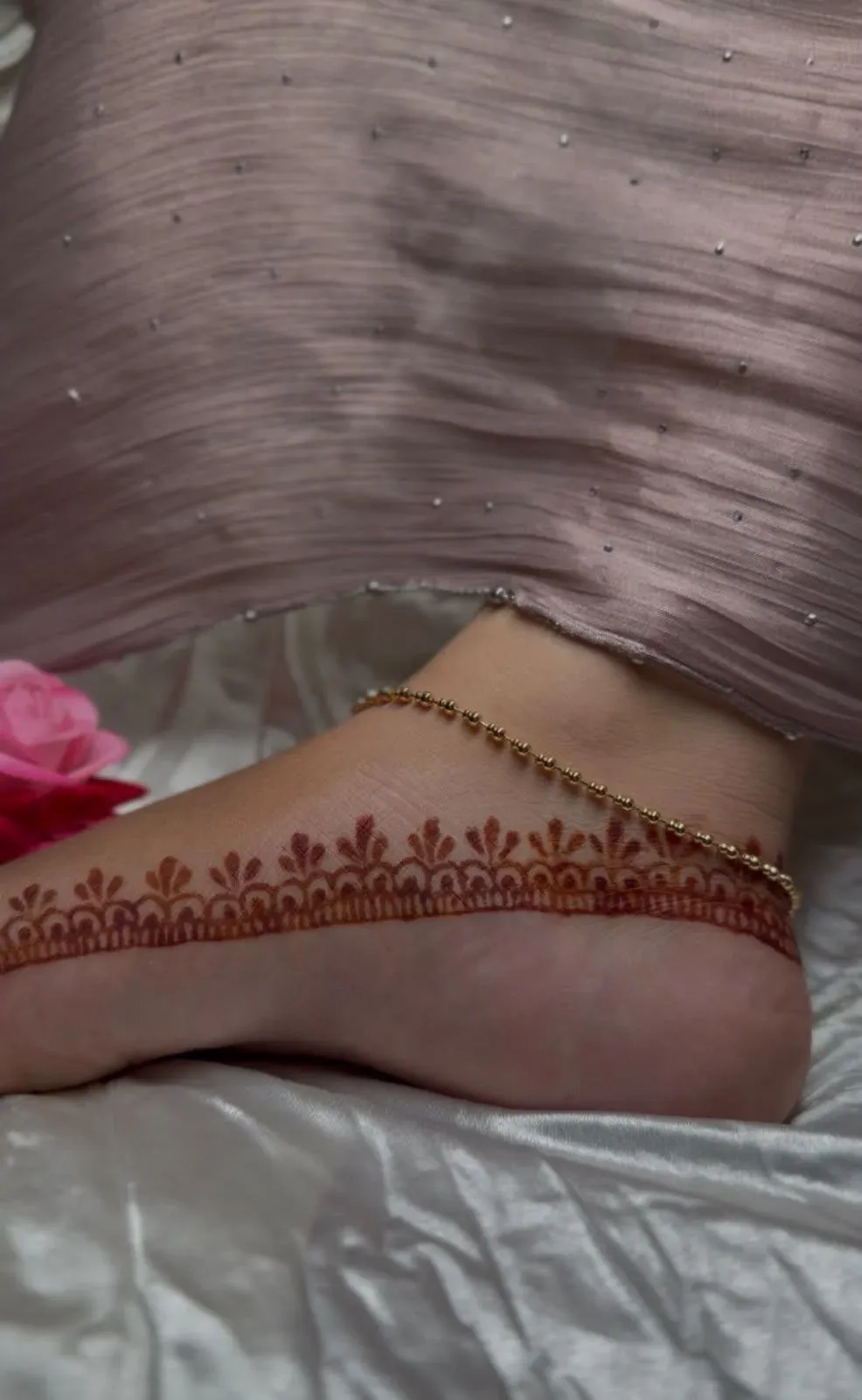 SHINY GOLDEN BEAD ANKLET
