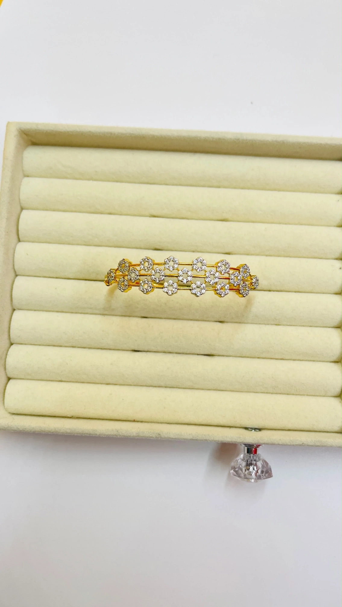 FLORAL DIAMOND REPLICA BANGLE 1